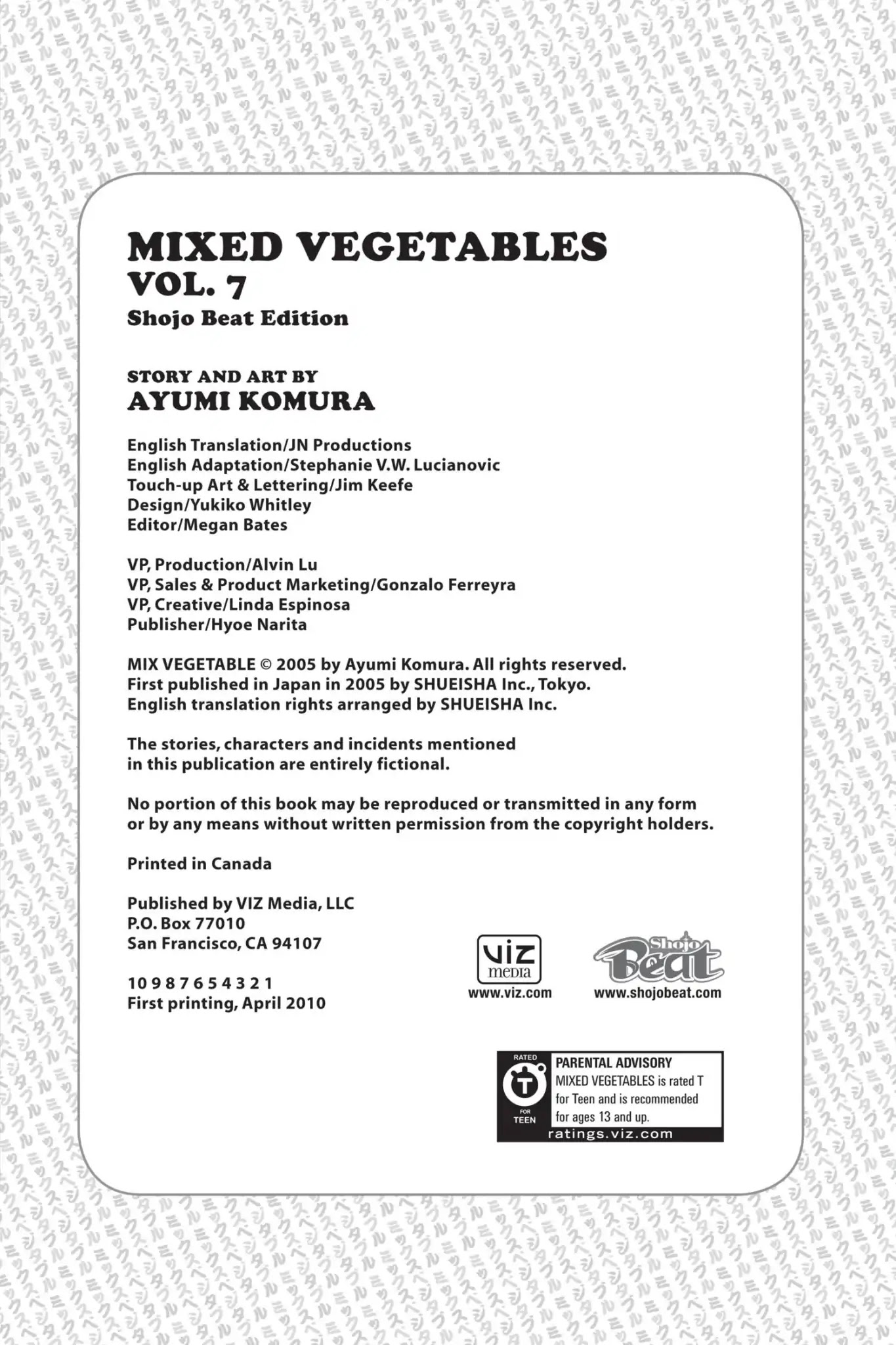 Mixed Vegetables Chapter 47.7 page 4 - Vol.7 Side Dish-End Notes