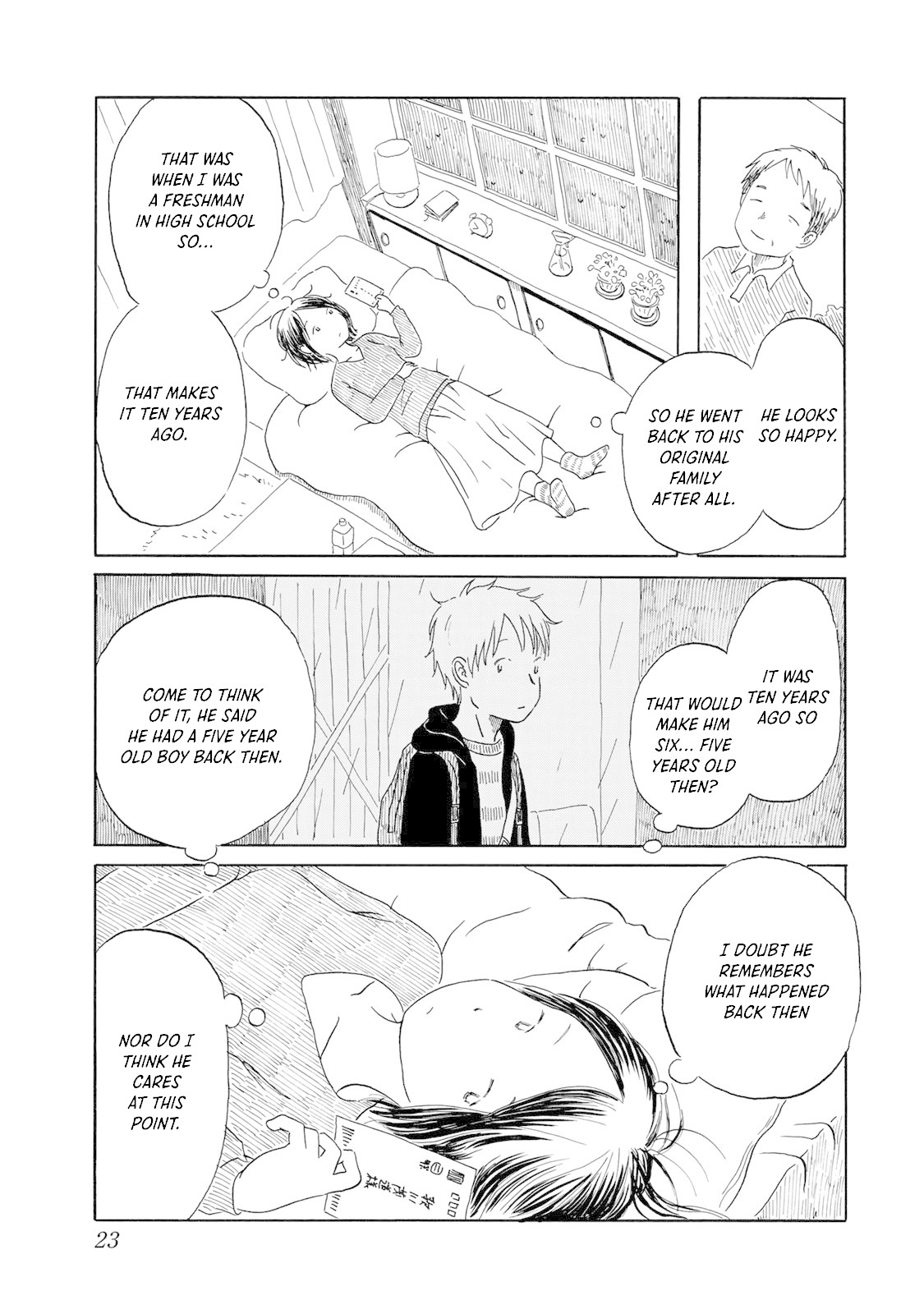 Mizu wa Umi ni Mukkate Nagareru Chapter 1 page 23 - Chapter 1: The Rain, the Girlfriend, Gifts, and Hatred