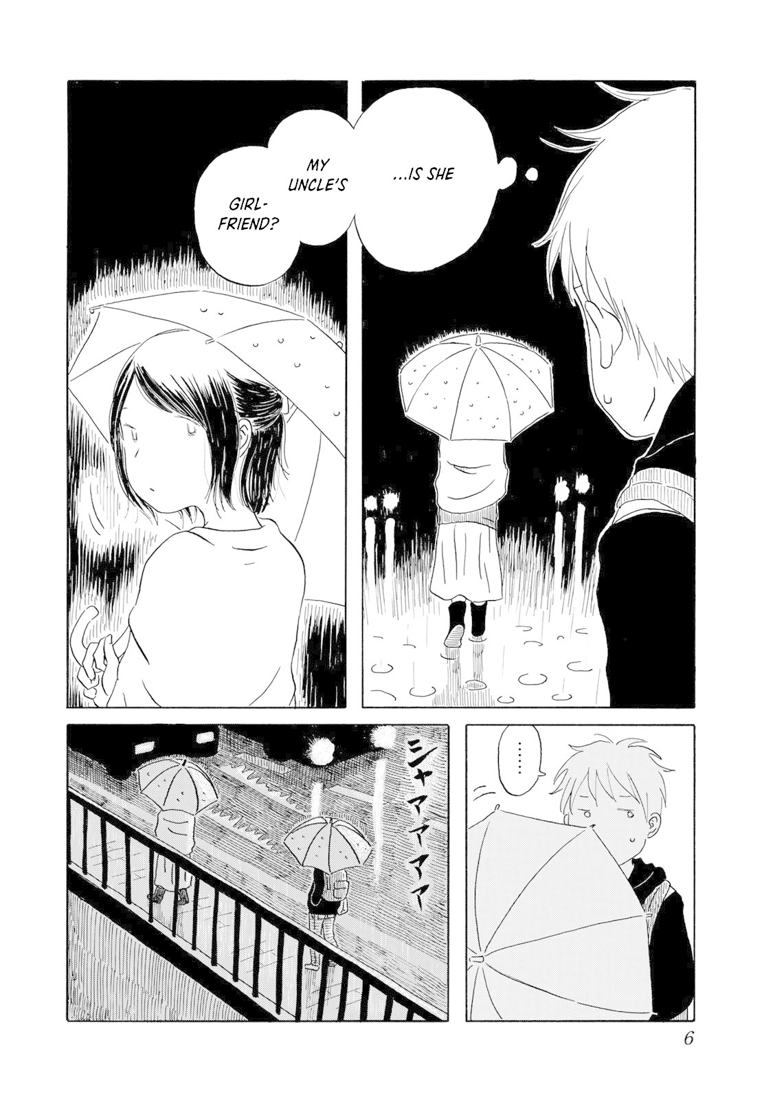 Mizu wa Umi ni Mukkate Nagareru Chapter 1 page 6 - Chapter 1: The Rain, the Girlfriend, Gifts, and Hatred
