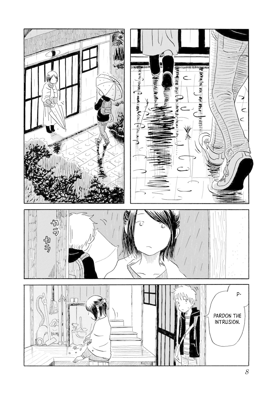 Mizu wa Umi ni Mukkate Nagareru Chapter 1 page 8 - Chapter 1: The Rain, the Girlfriend, Gifts, and Hatred