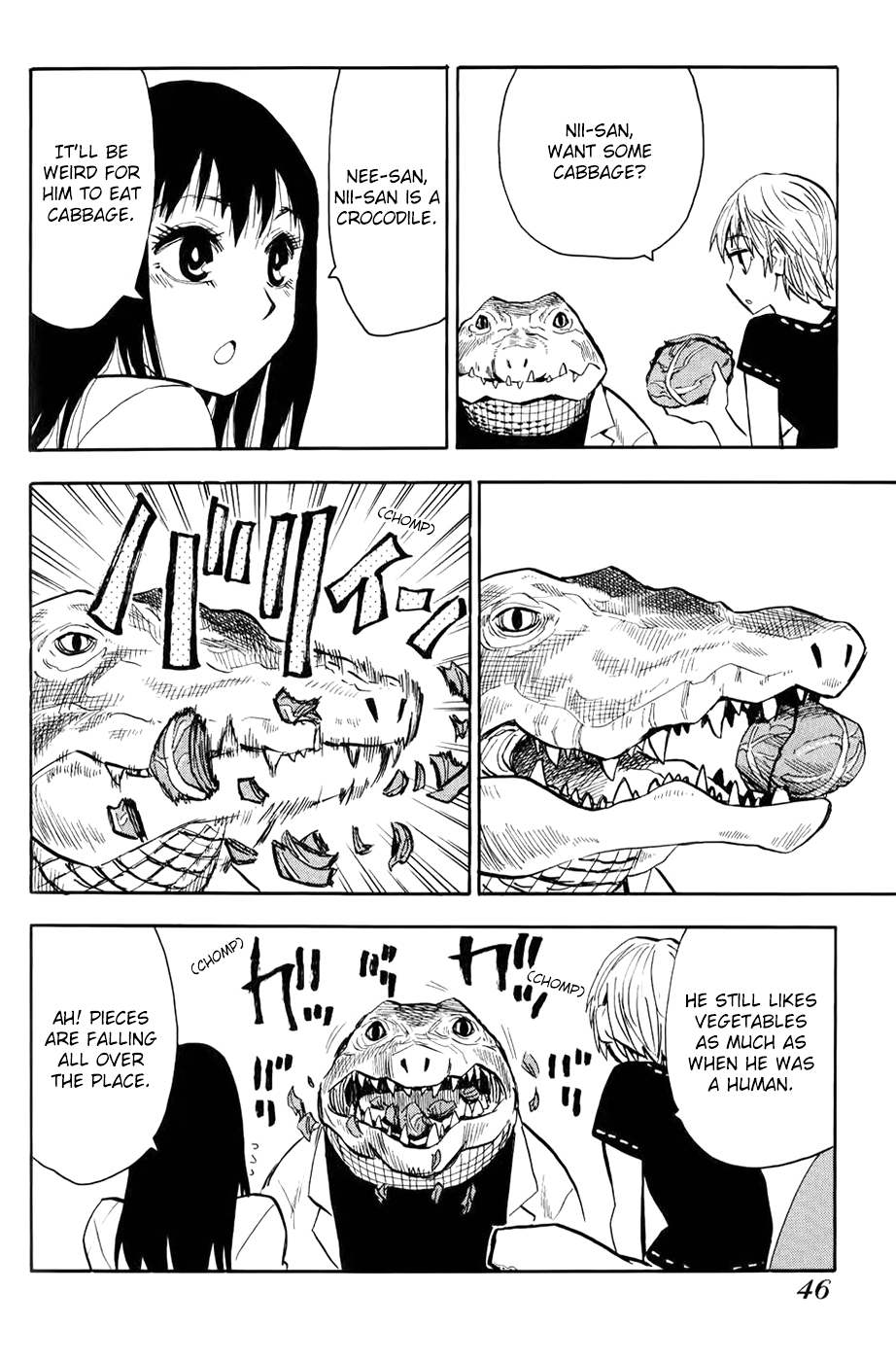 Mizukami Satoshi Tanpenshuu Chapter 24 page 4 - Chapter 24: Wani Onii-san (My Brother is a Crocodile)