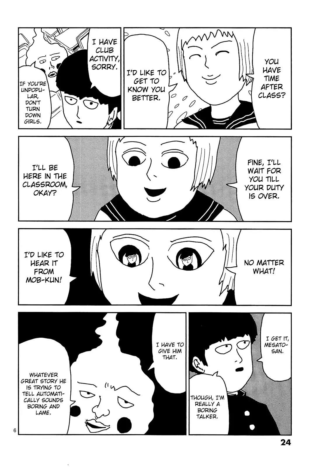 Mob Psycho 100 Chapter 11 page 6 - Chapter 11: Idiot-Only Event
