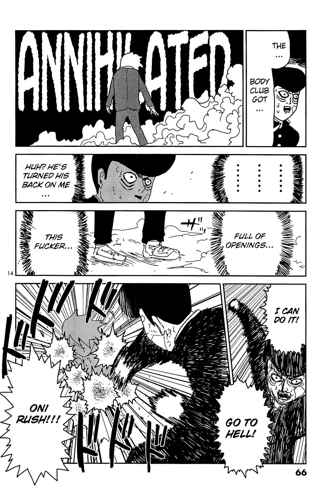 Mob Psycho 100 Chapter 13 page 14 - Chapter 13: Eyes That Only See Inferiority