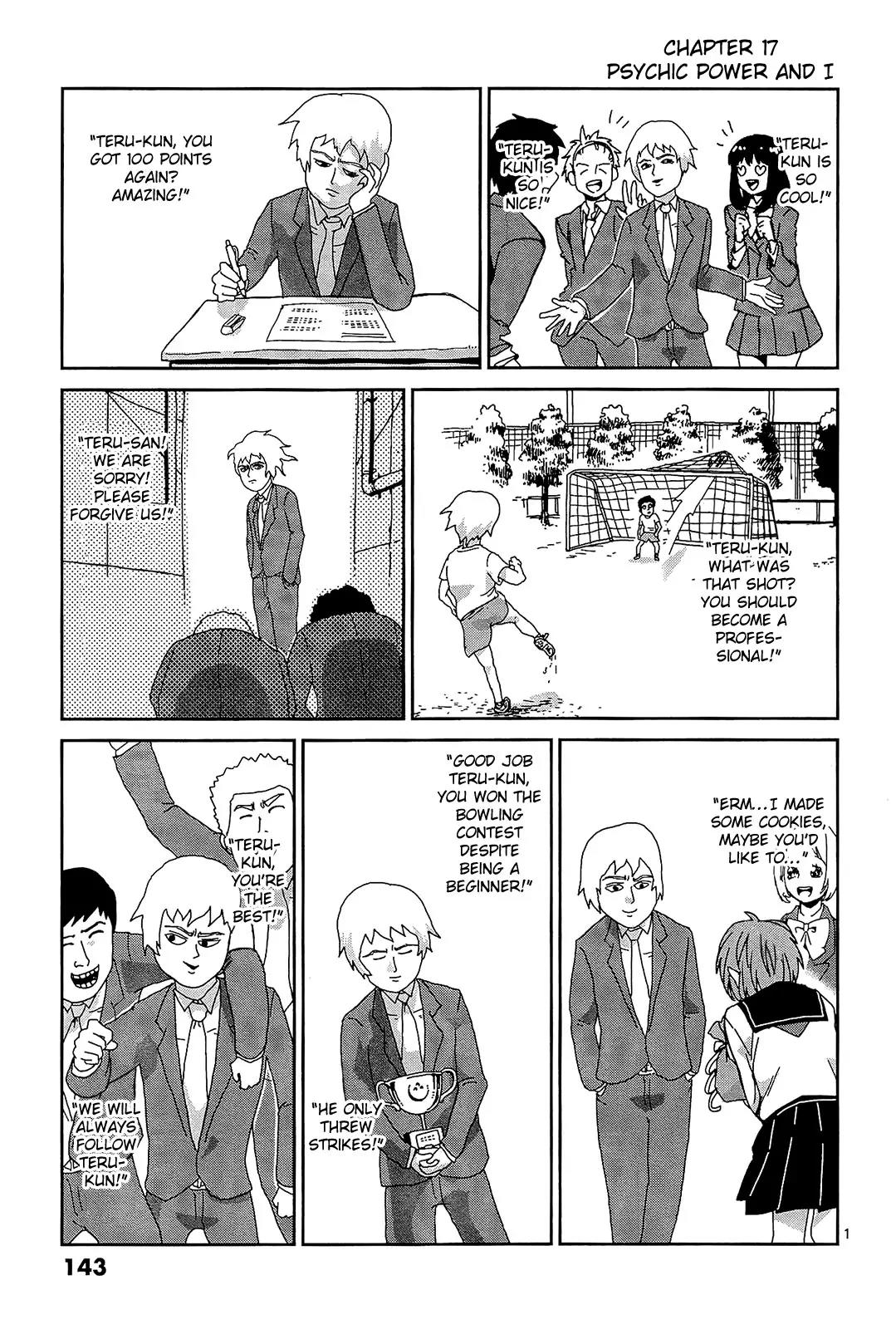 Mob Psycho 100 Chapter 17 page 1 - Chapter 17: Psychic Power and I