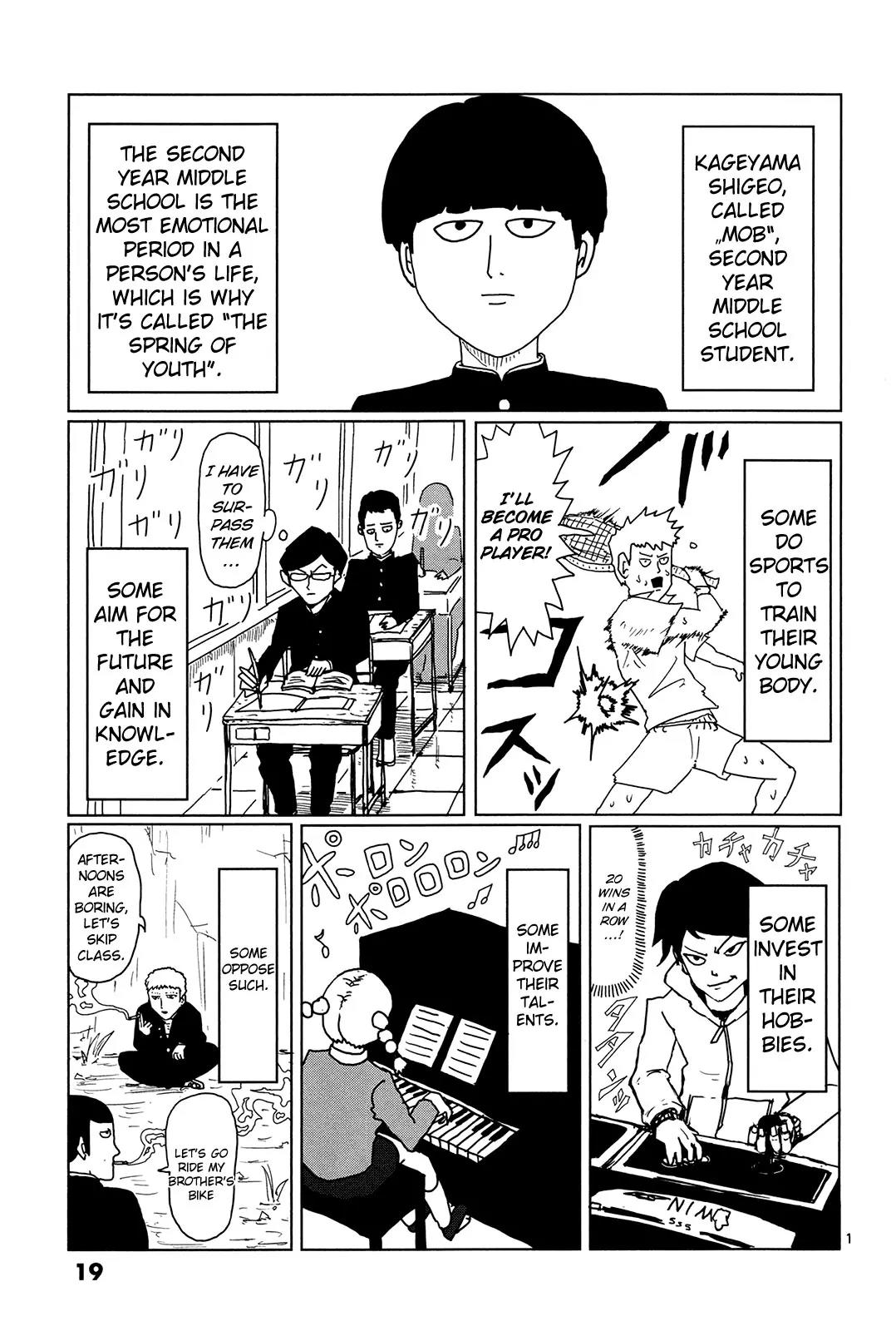 Mob Psycho 100 Chapter 2 page 1 - Chapter 2: A Naive Question