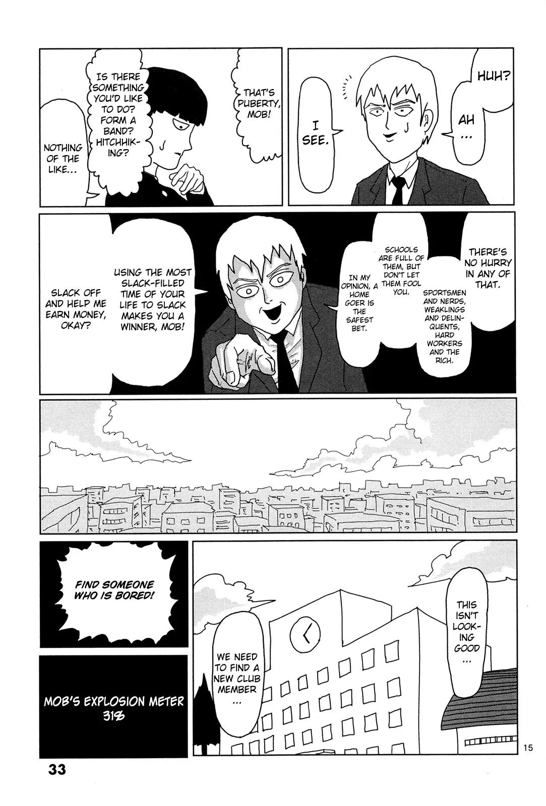 Mob Psycho 100 Chapter 2 page 15 - Chapter 2: A Naive Question