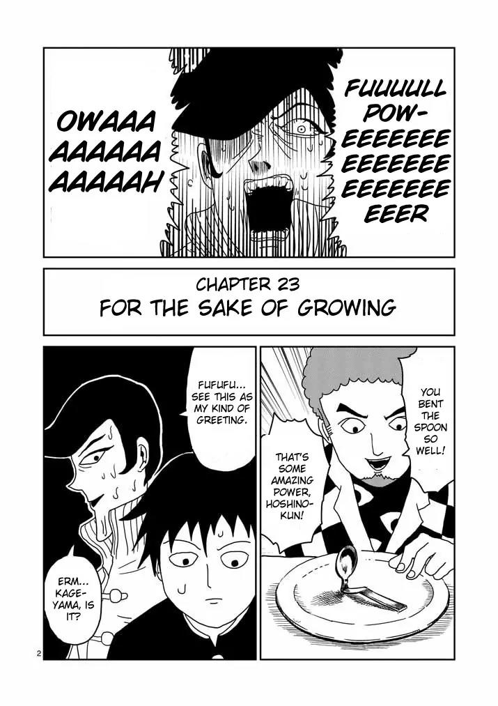 Mob Psycho 100 Chapter 23 page 2 - Chapter 23: For the Sake of Growing