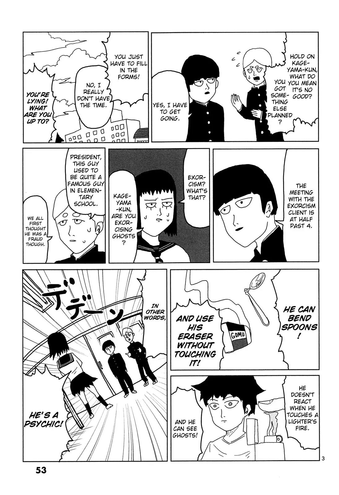 Mob Psycho 100 Chapter 4 page 3 - Chapter 4: For Oneself