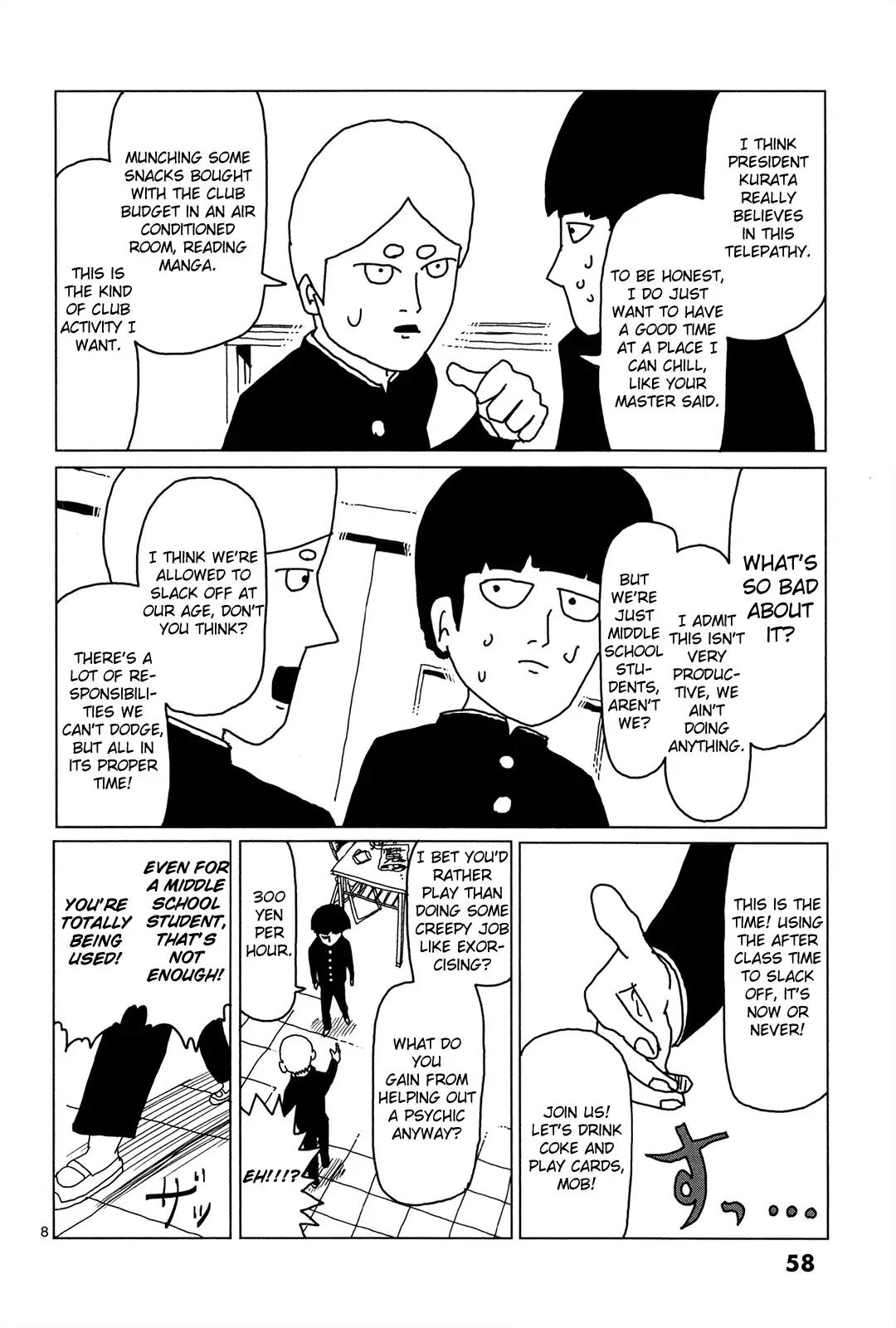 Mob Psycho 100 Chapter 4 page 8 - Chapter 4: For Oneself