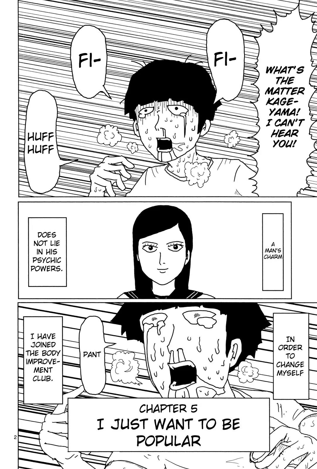 Mob Psycho 100 Chapter 5 page 2 - Chapter 5: I Just Want to be Popular