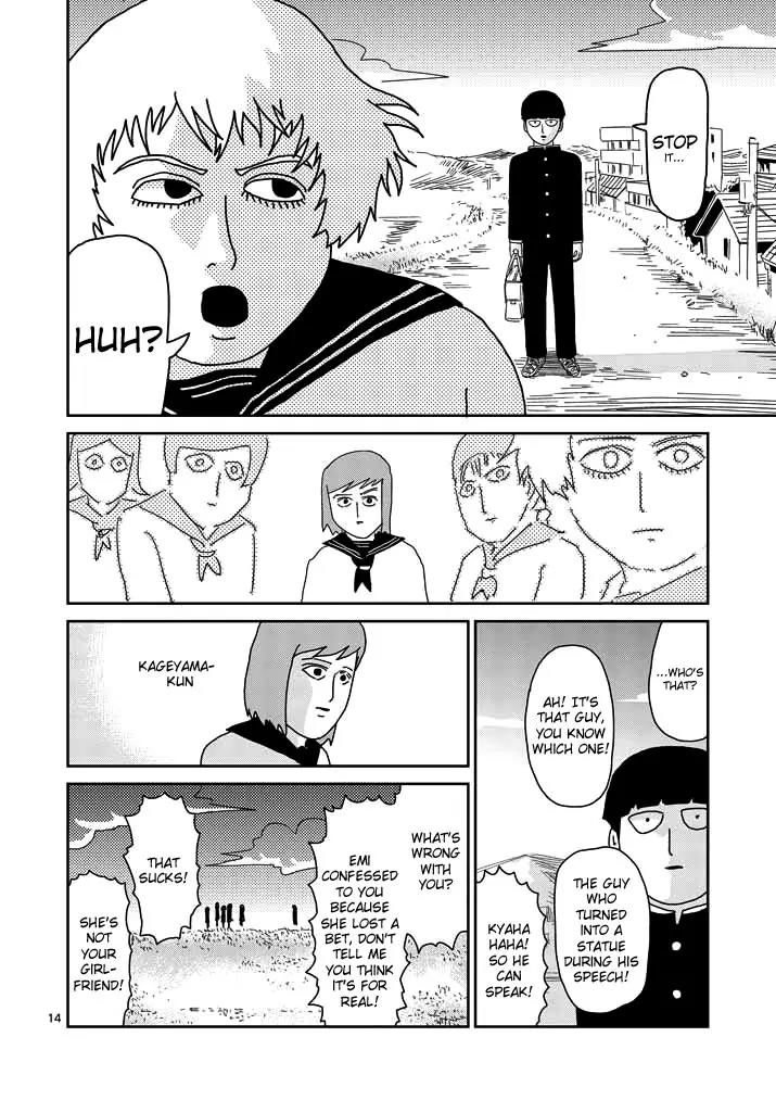 Mob Psycho 100 Chapter 52 page 14 - Chapter 52: Biri Biri