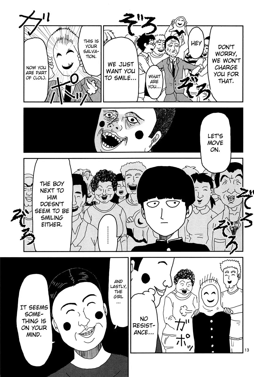 Mob Psycho 100 Chapter 6 page 13 - Chapter 6: The Invitation