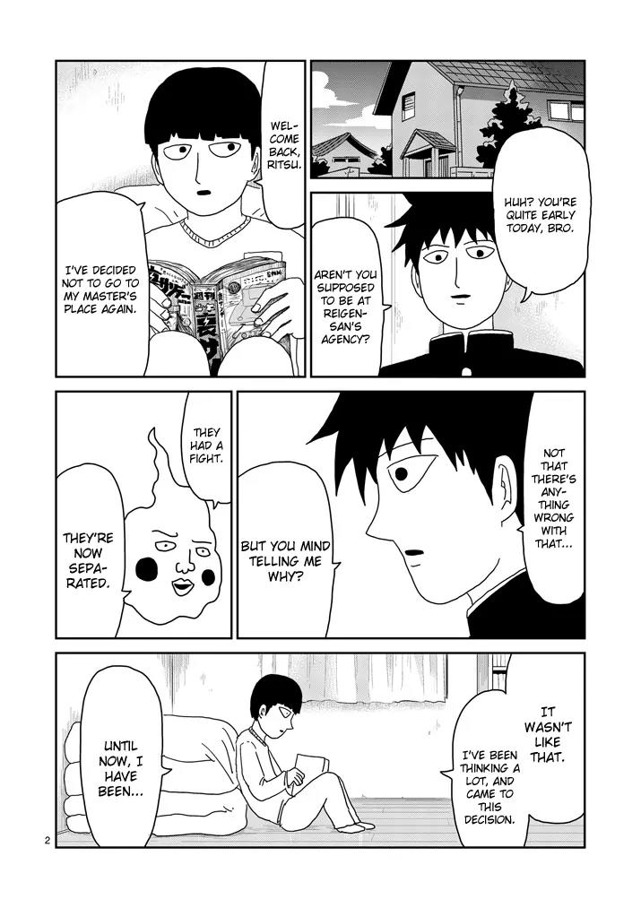 Mob Psycho 100 Chapter 69 page 2 - Chapter 69: He Doesn't Care