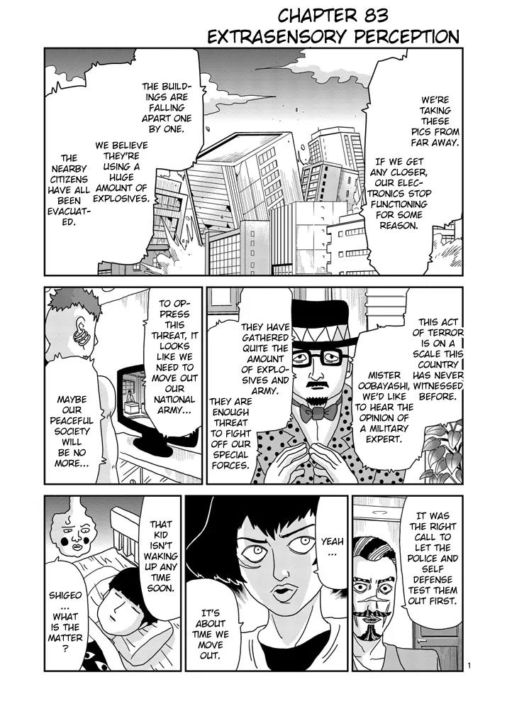 Mob Psycho 100 Chapter 83.1 page 1 - Chapter 83.1: Extrasensory Perception