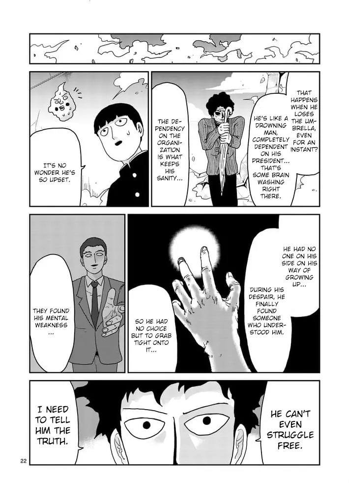 Mob Psycho 100 Chapter 89.1 page 22 - Chapter 89.1: Struggle for Society