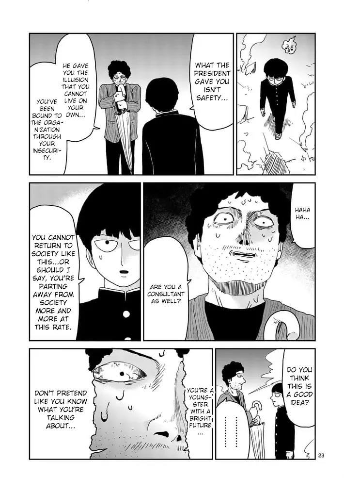 Mob Psycho 100 Chapter 89.1 page 23 - Chapter 89.1: Struggle for Society