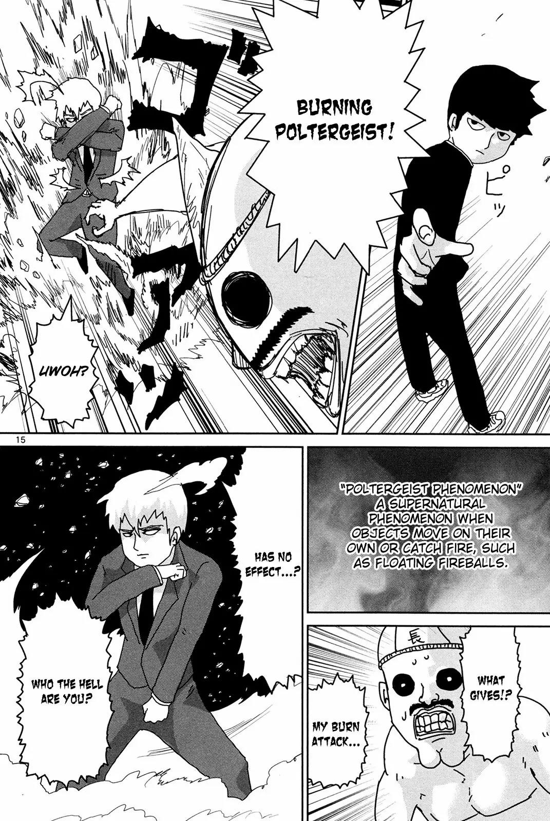 Mob Psycho 100 Chapter 9.5 page 15 - Chapter 9.5: Omake - The Most Horrific Haunted Place