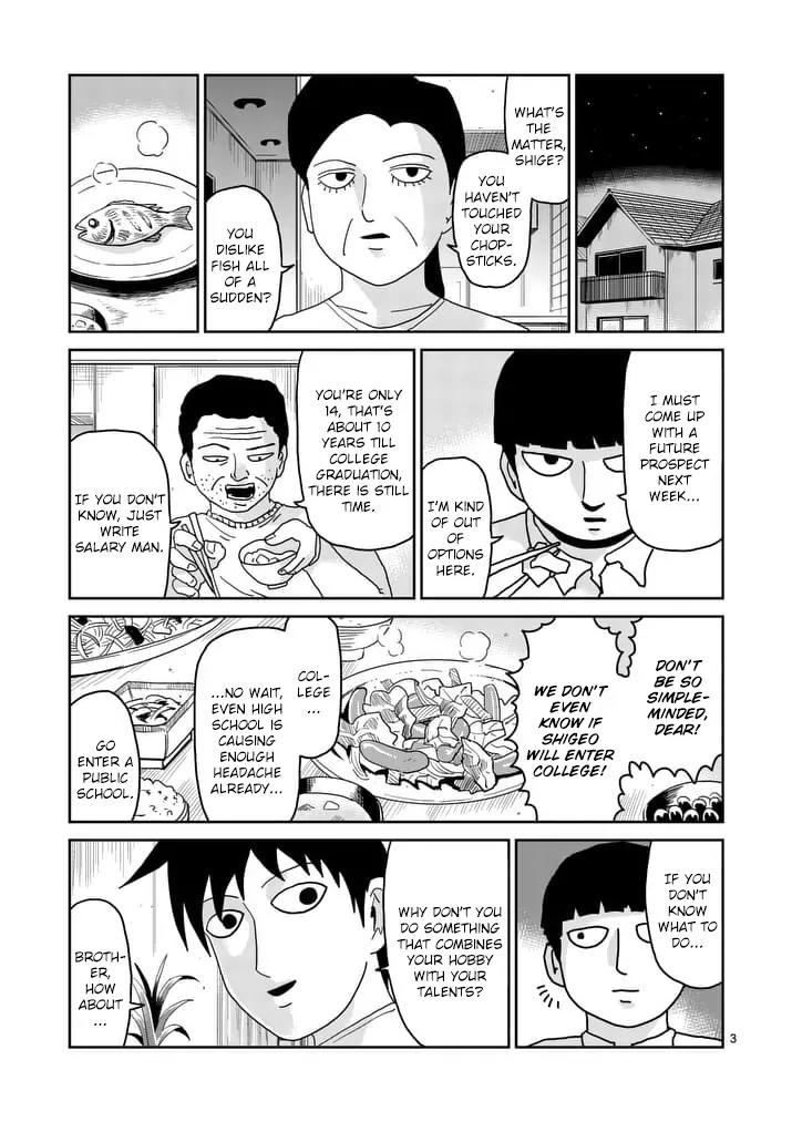 Mob Psycho 100 Chapter 92.1 page 3 - Chapter 92.1: Thoughts About the Future