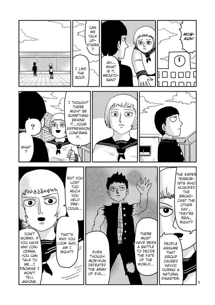Mob Psycho 100 Chapter 92.1 page 5 - Chapter 92.1: Thoughts About the Future