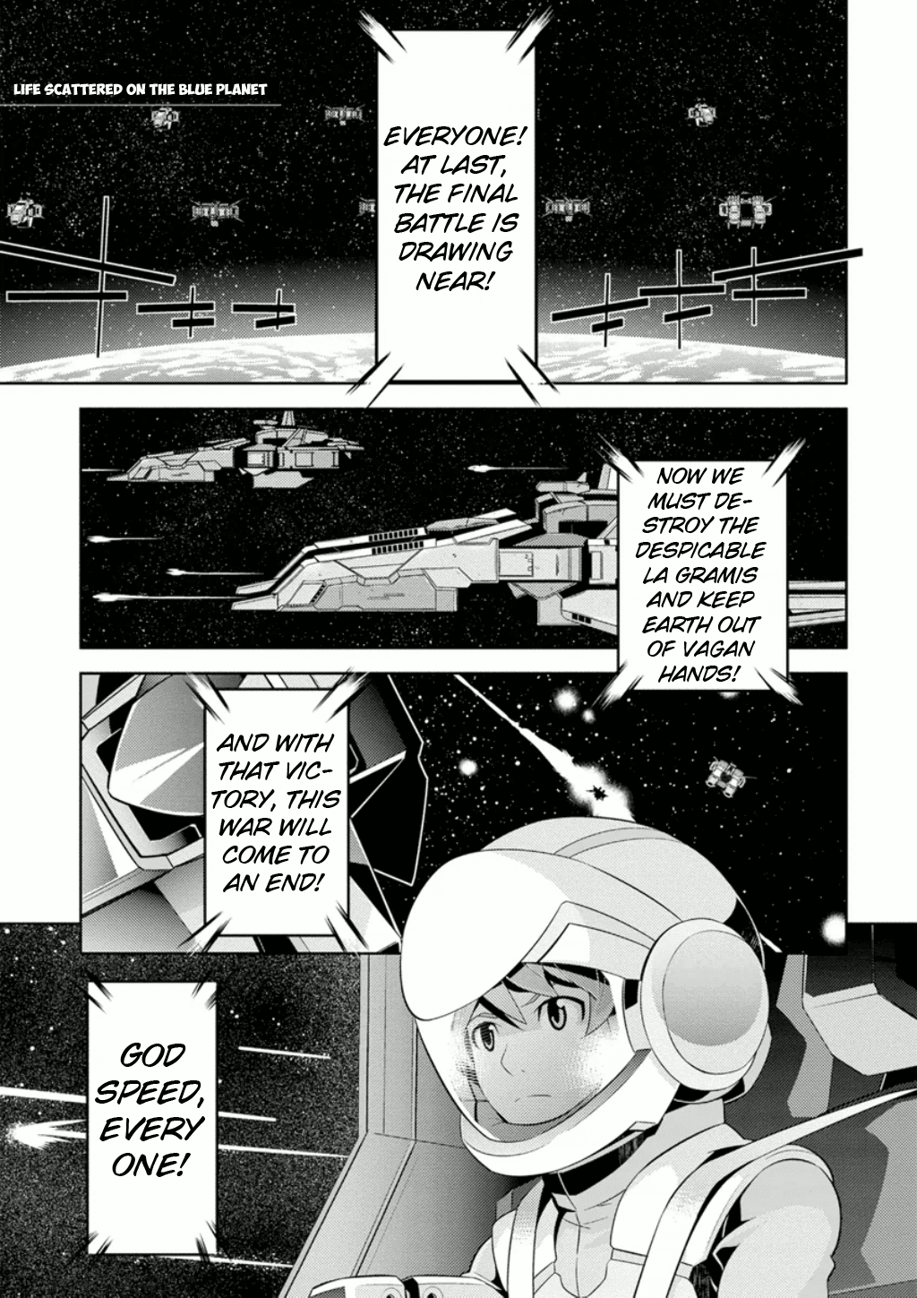 Mobile Suit Gundam AGE - Final Evolution Chapter 3 page 2 - Chapter 3: Life Scattered on the Blue Planet