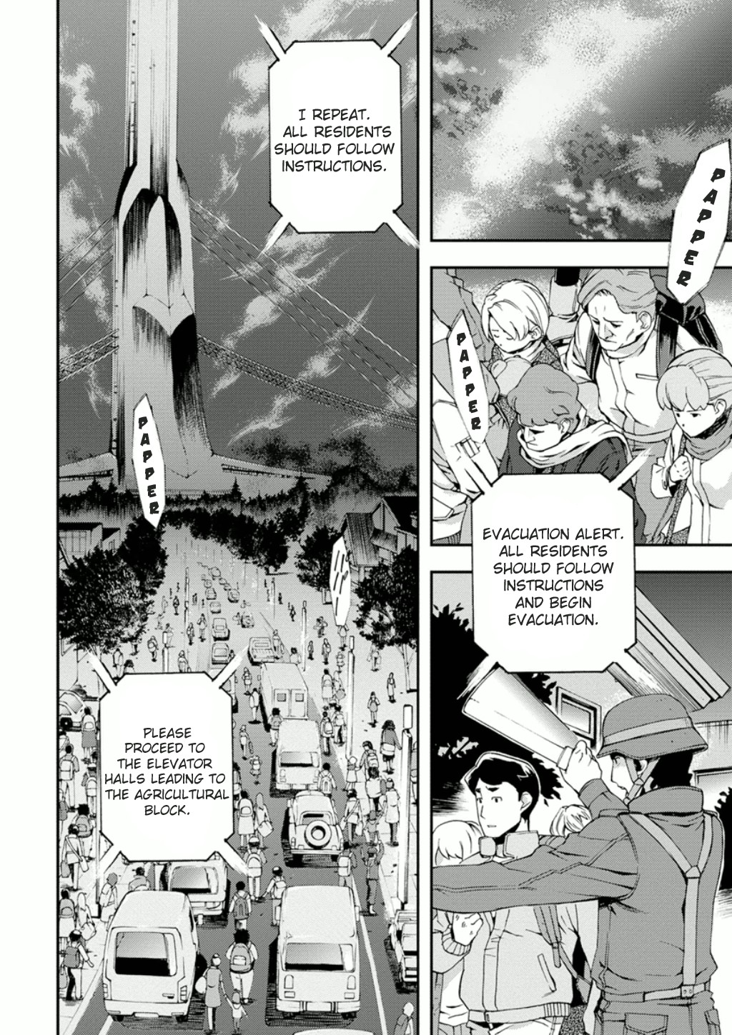 Mobile Suit Gundam AGE: First Evolution Chapter 2 page 9 - Chapter 2: The Collapse of Nora