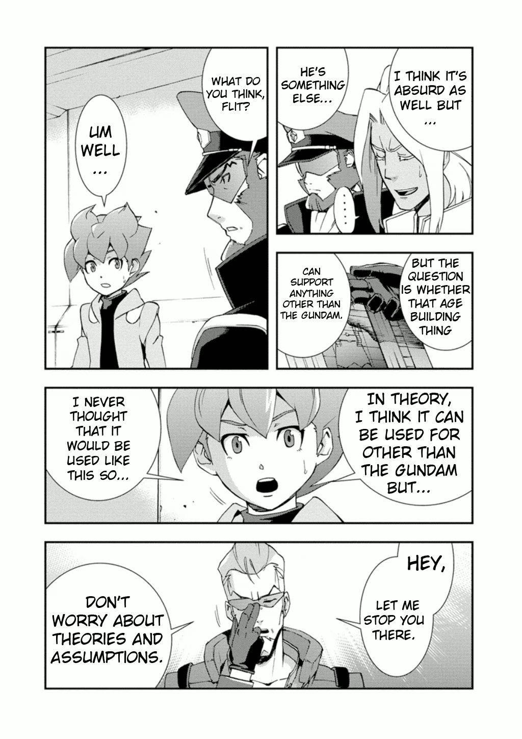 Mobile Suit Gundam AGE: First Evolution Chapter 8 page 10 - Chapter 8: Reunion at Madorna Workshop