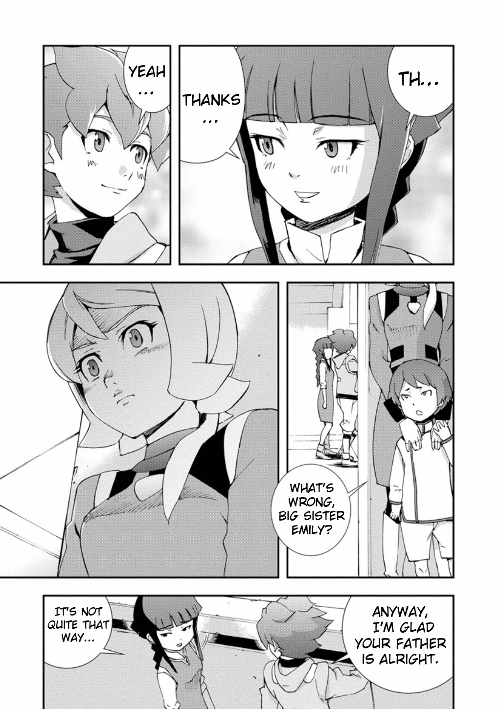 Mobile Suit Gundam AGE: First Evolution Chapter 8 page 16 - Chapter 8: Reunion at Madorna Workshop