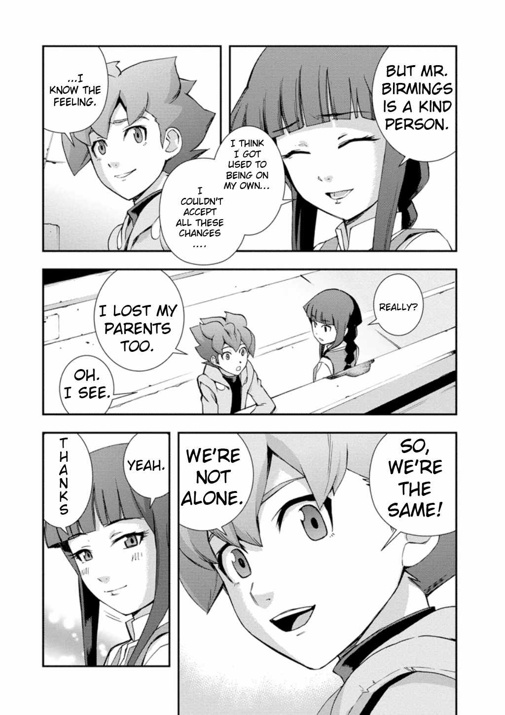 Mobile Suit Gundam AGE: First Evolution Chapter 8 page 18 - Chapter 8: Reunion at Madorna Workshop