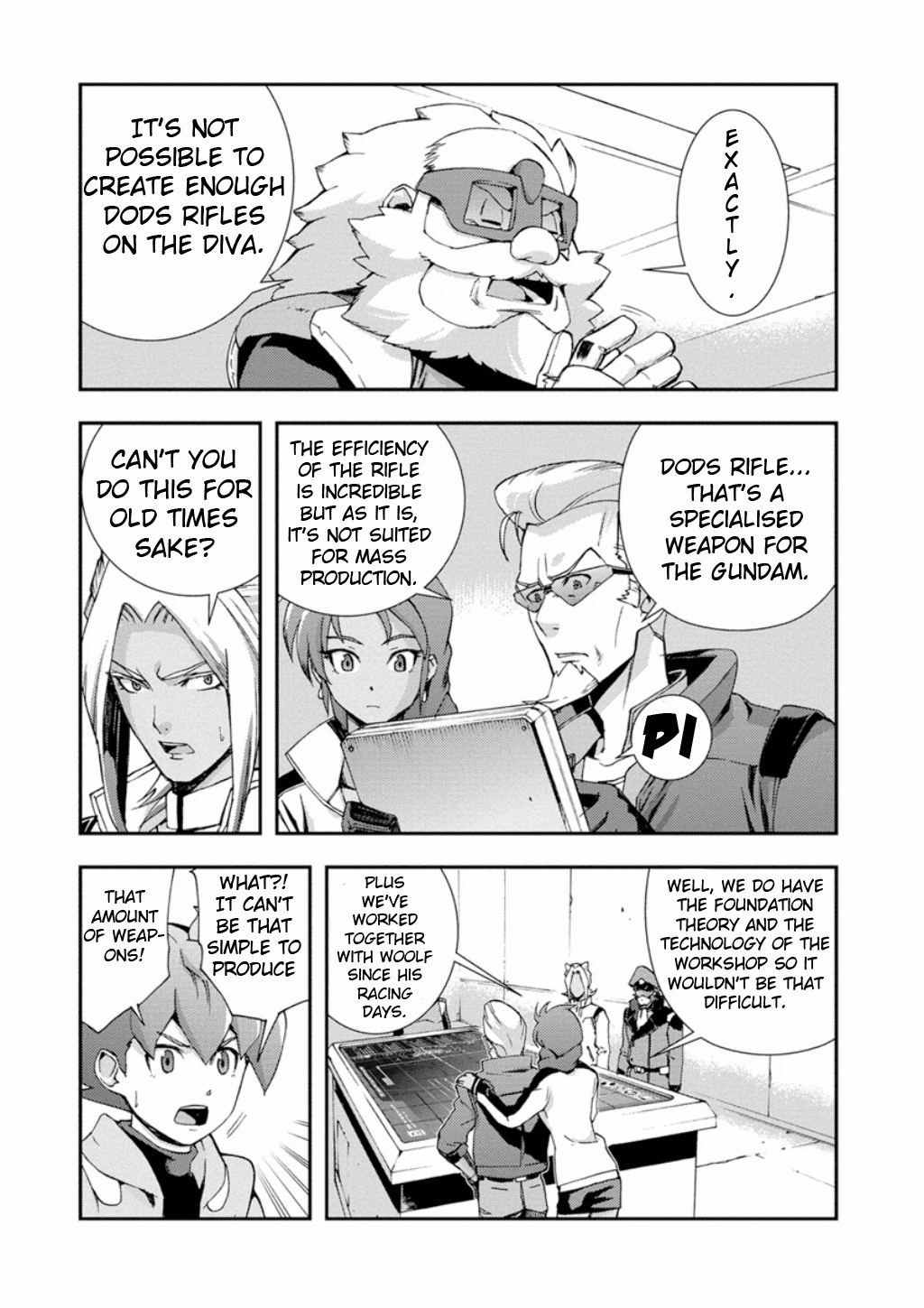 Mobile Suit Gundam AGE: First Evolution Chapter 8 page 4 - Chapter 8: Reunion at Madorna Workshop