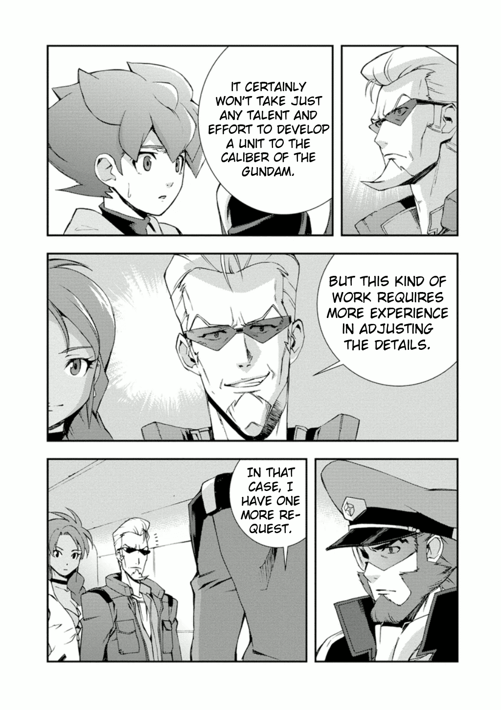 Mobile Suit Gundam AGE: First Evolution Chapter 8 page 5 - Chapter 8: Reunion at Madorna Workshop