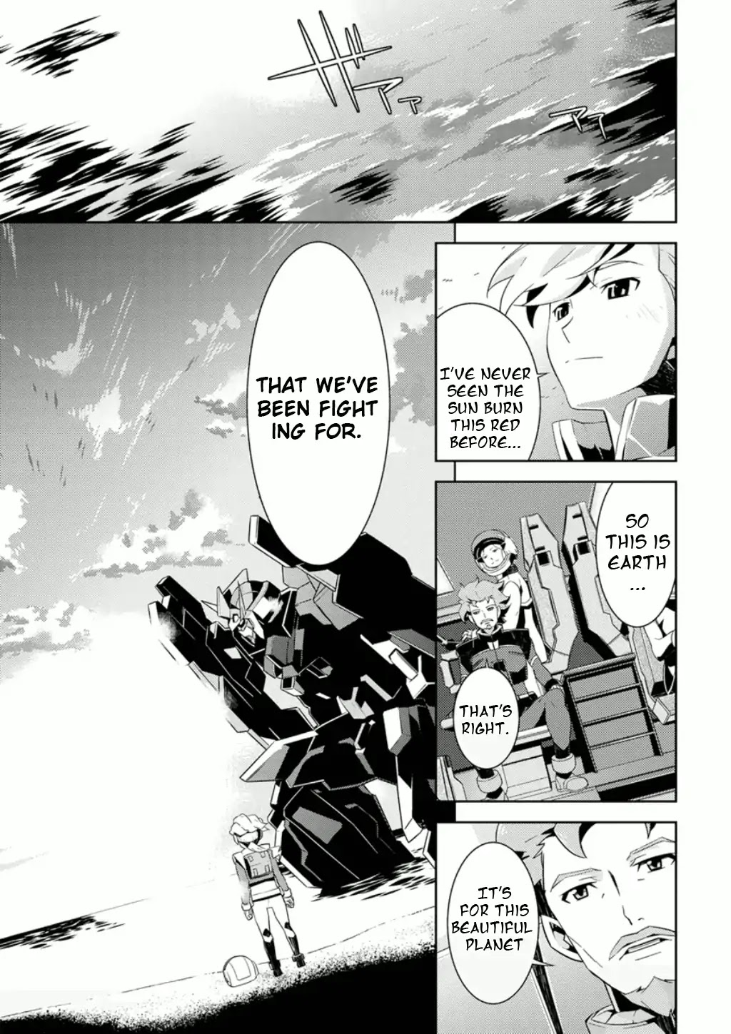 Mobile Suit Gundam AGE - Second Evolution Chapter 8 page 34 - Chapter 8: I Saw A Red Sunset [END]