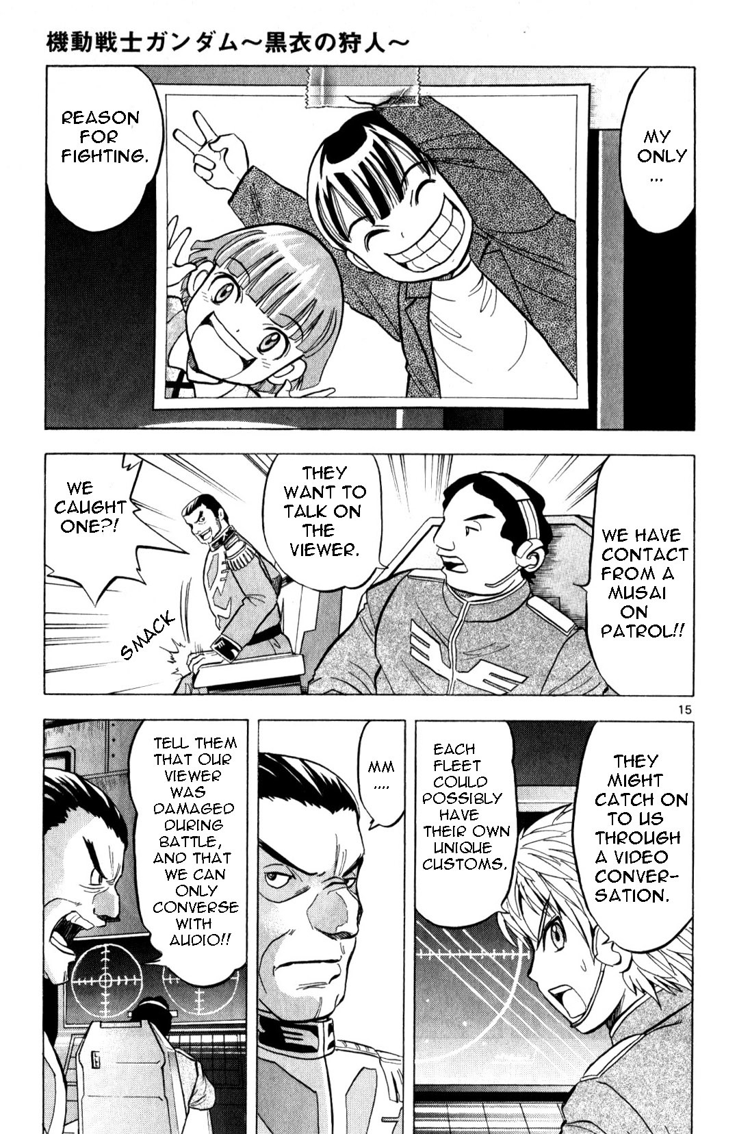 Mobile Suit Gundam: Hunter of Black Clothes Chapter 3 page 15 - Chapter 3: Reason to fight