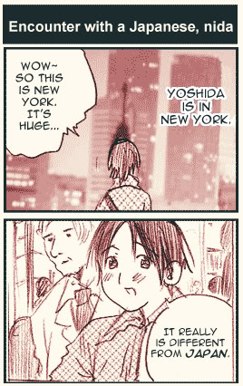 MoeKan Chapter 3.2 page 1 - Chapter 3 v2 : Strip #3: Encounter with a Japanese, nida
