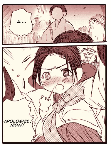 MoeKan Chapter 3.2 page 3 - Chapter 3 v2 : Strip #3: Encounter with a Japanese, nida