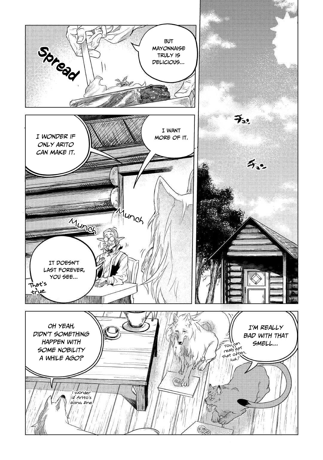 Mofumofu to Isekai Slow Life o Mezashimasu! Chapter 17 page 33 - Chapter 17: With The Dark Merchant And The Elf
