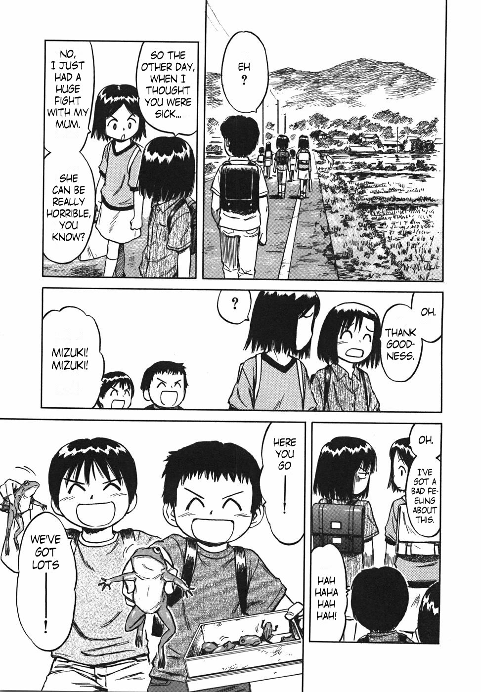 Mokke Chapter 20 page 33 - Chapter 20: Mitsuashi Gaeru (Three-legged frog)