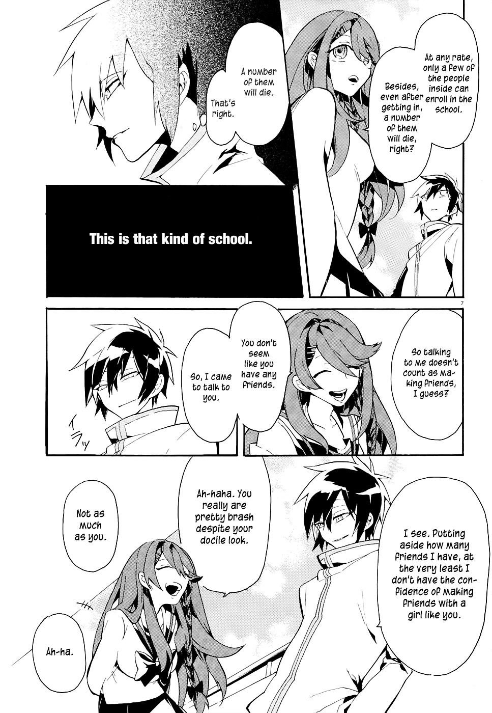 Mokushiroku Alice Chapter 1 page 7 - Chapter 1 : The Transfer Student with a Bad Personality
