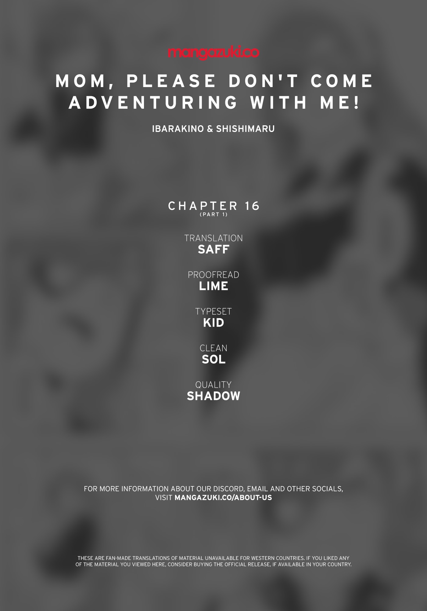 Mom, Please Don't Come Adventuring with Me! ~The Boy Who Was Raised by the Ultimate Overprotective Dragon, Becomes an Adventurer with His Mother~ Chapter 16.1 page 1 - Chapter 16.1 - 16.6