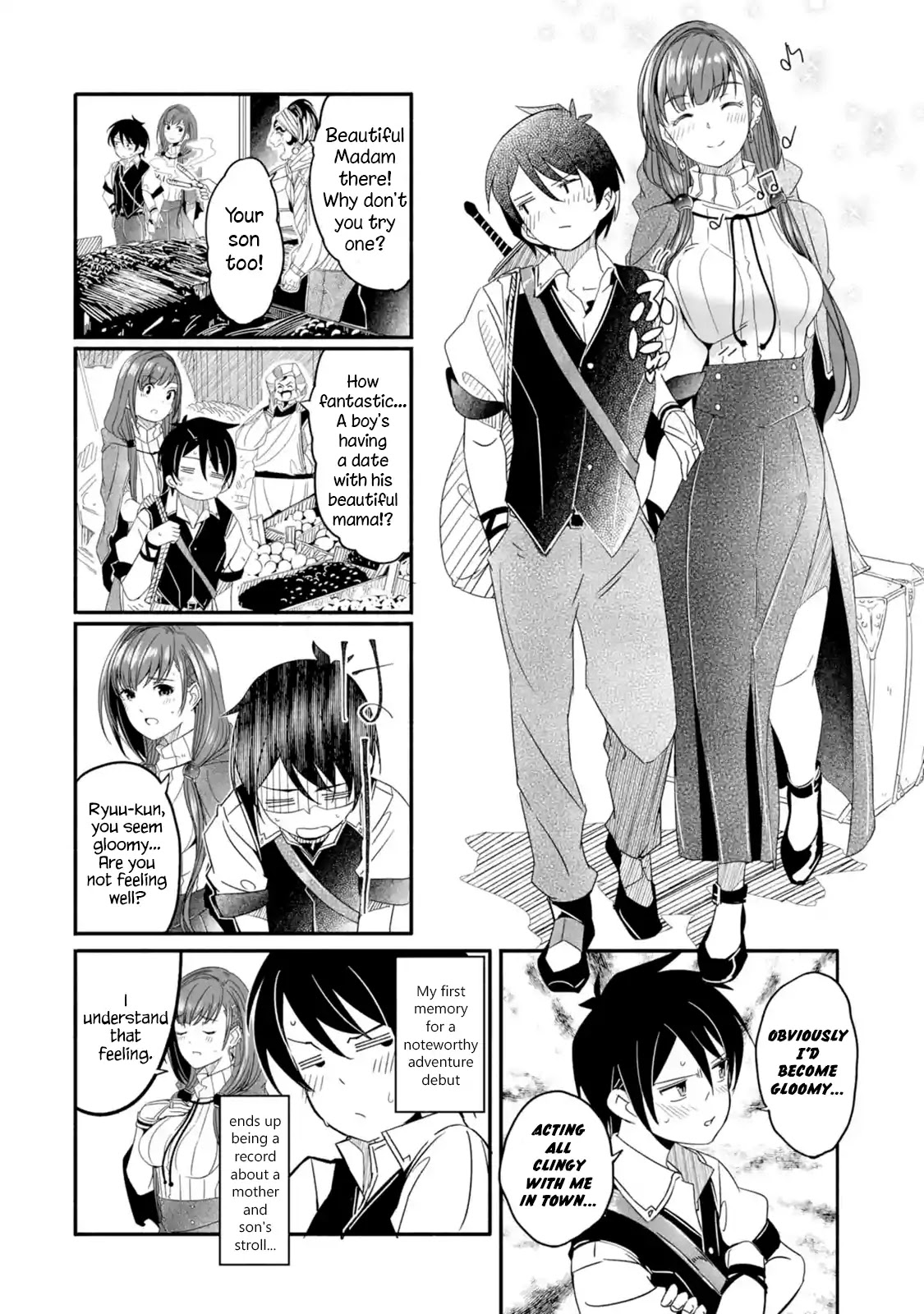 Mom, Please Don't Come Adventuring with Me! ~The Boy Who Was Raised by the Ultimate Overprotective Dragon, Becomes an Adventurer with His Mother~ Chapter 2.1 page 4 - Chapter 2.1 - 2.3: The First Quest (1)