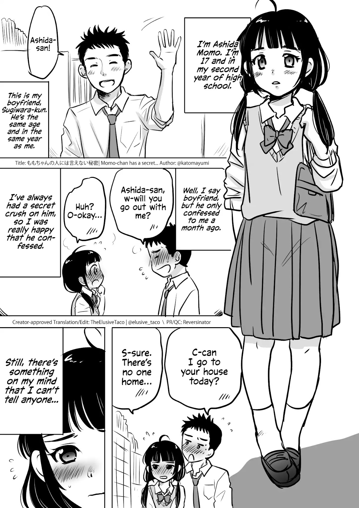 Momo-chan has a secret... Chapter 0 page 1 - Chapter 0: Oneshot