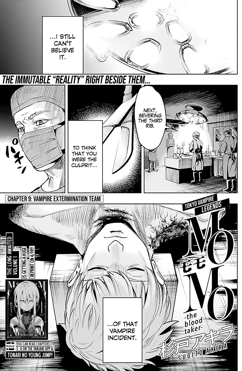 MOMO: The Blood Taker Chapter 9 page 1 - Chapter 9: Vampire Extermination Team