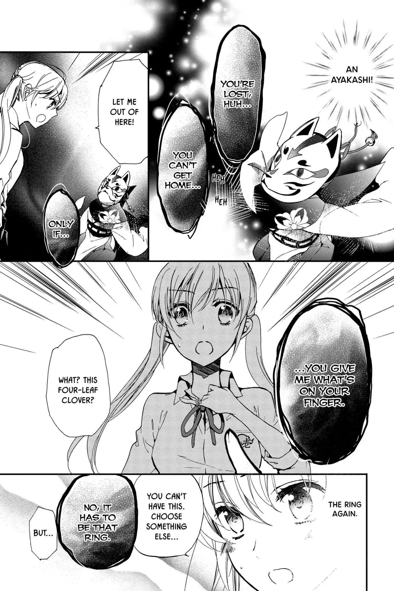 Momochi-san Chi no Ayakashi Ouji Chapter 12 page 16 - Chapter 12: Four-Leaf Clover and a Pinkie Promise