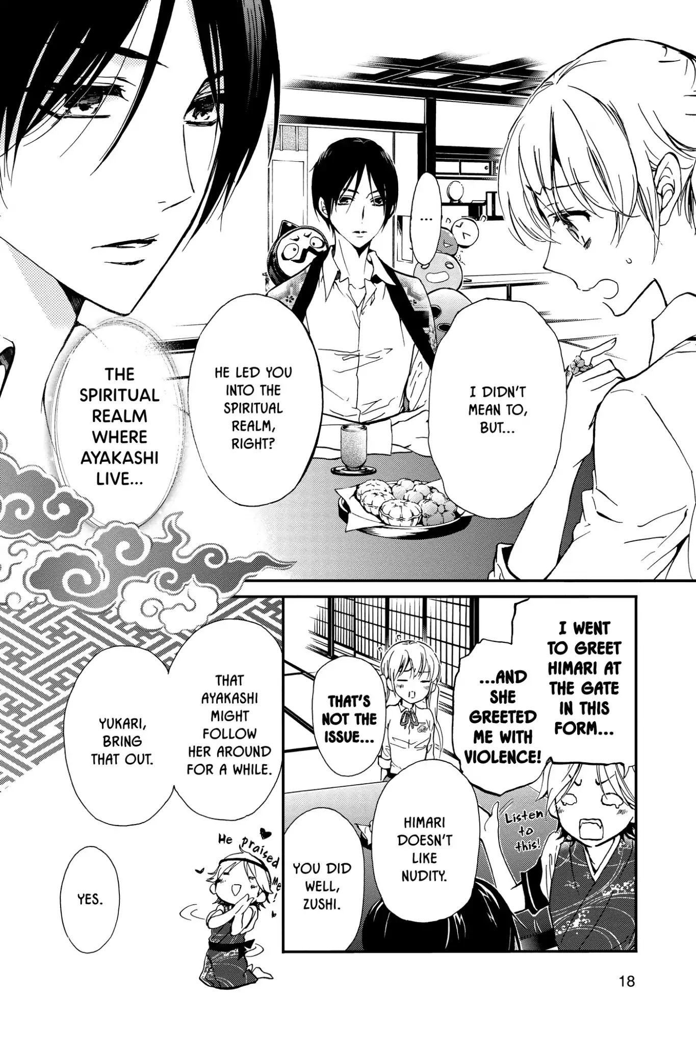 Momochi-san Chi no Ayakashi Ouji Chapter 12 page 19 - Chapter 12: Four-Leaf Clover and a Pinkie Promise