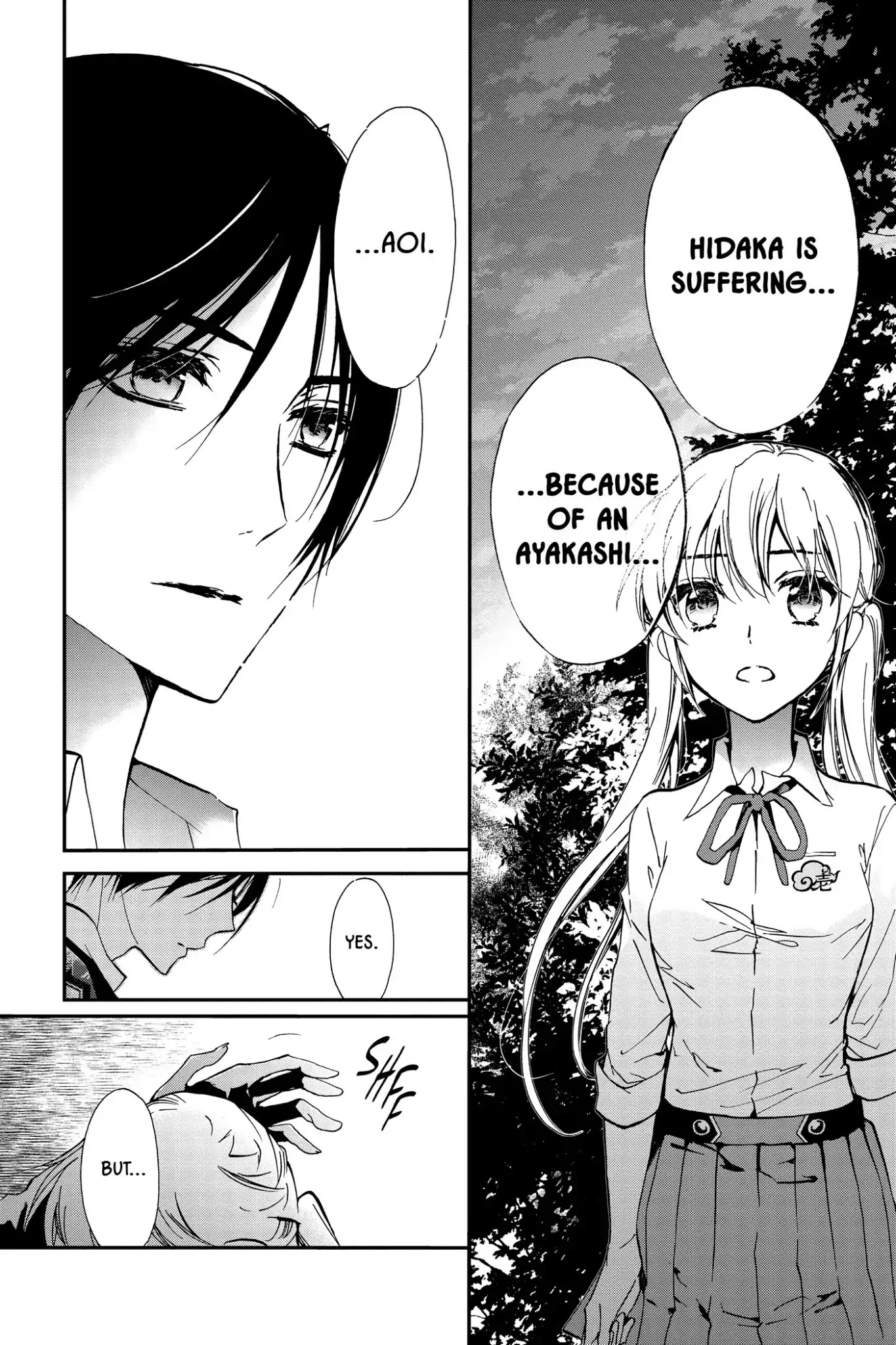Momochi-san Chi no Ayakashi Ouji Chapter 12 page 45 - Chapter 12: Four-Leaf Clover and a Pinkie Promise