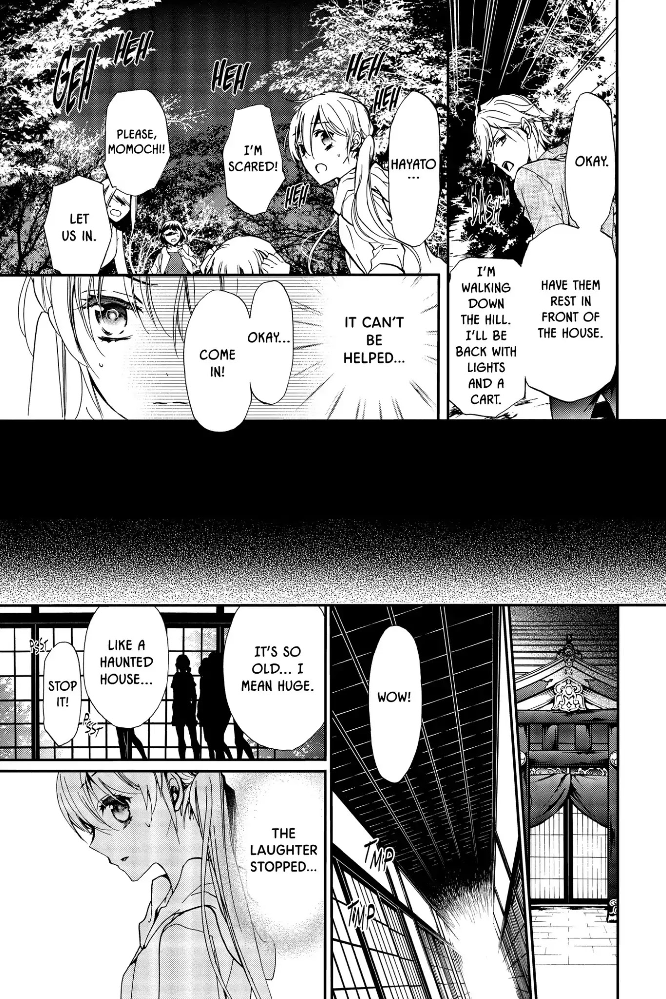 Momochi-san Chi no Ayakashi Ouji Chapter 18 page 27 - Chapter 18: Enjoying the Cool Evening Breeze?! A Scare Dare