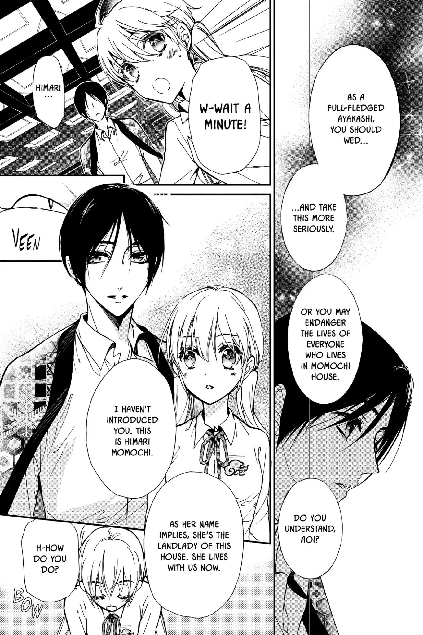 Momochi-san Chi no Ayakashi Ouji Chapter 22 page 13 - Chapter 22: Domestic Training Is Impossible