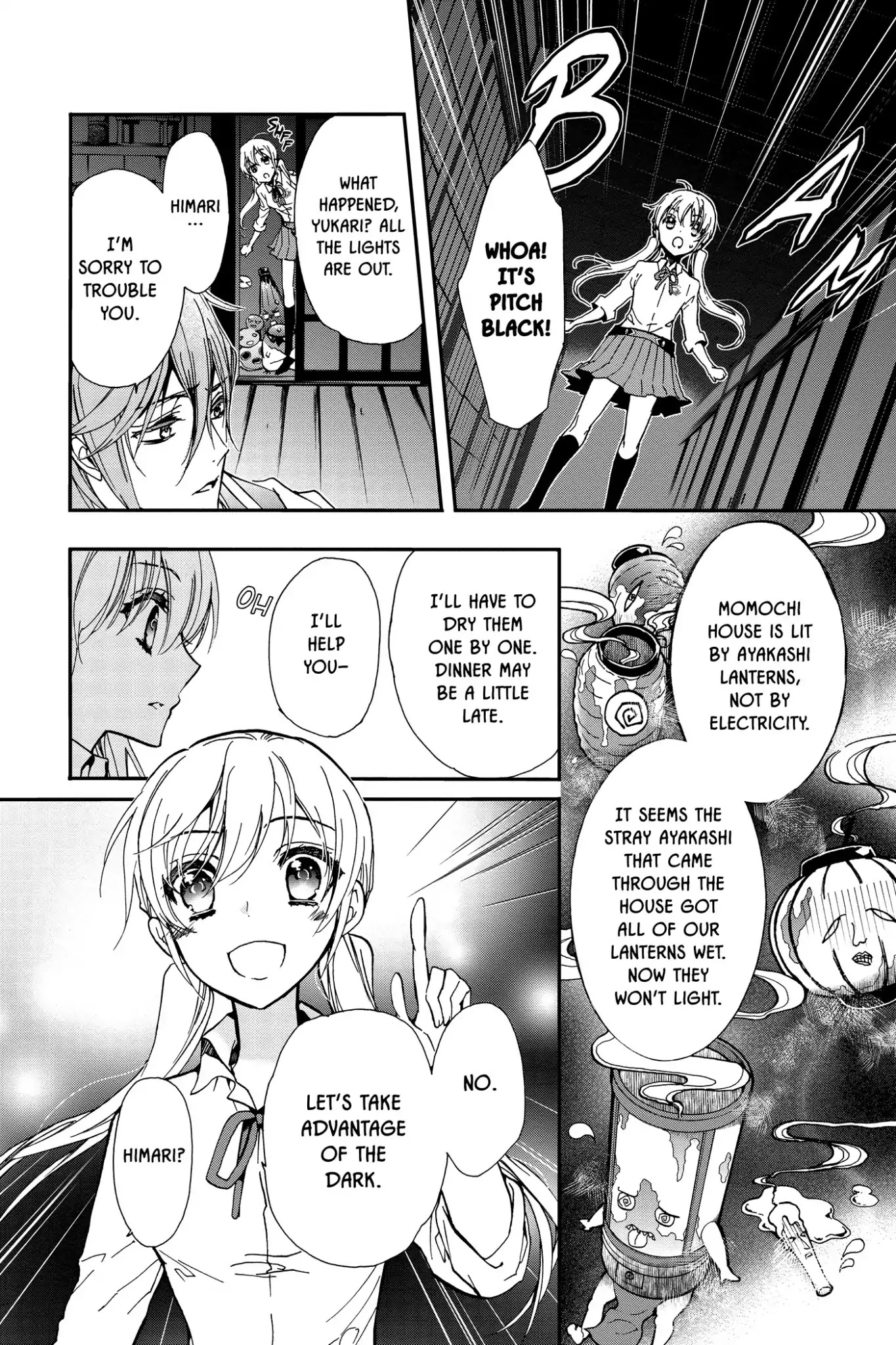 Momochi-san Chi no Ayakashi Ouji Chapter 23 page 6 - Chapter 23: Some Like It Hot in the Dark?