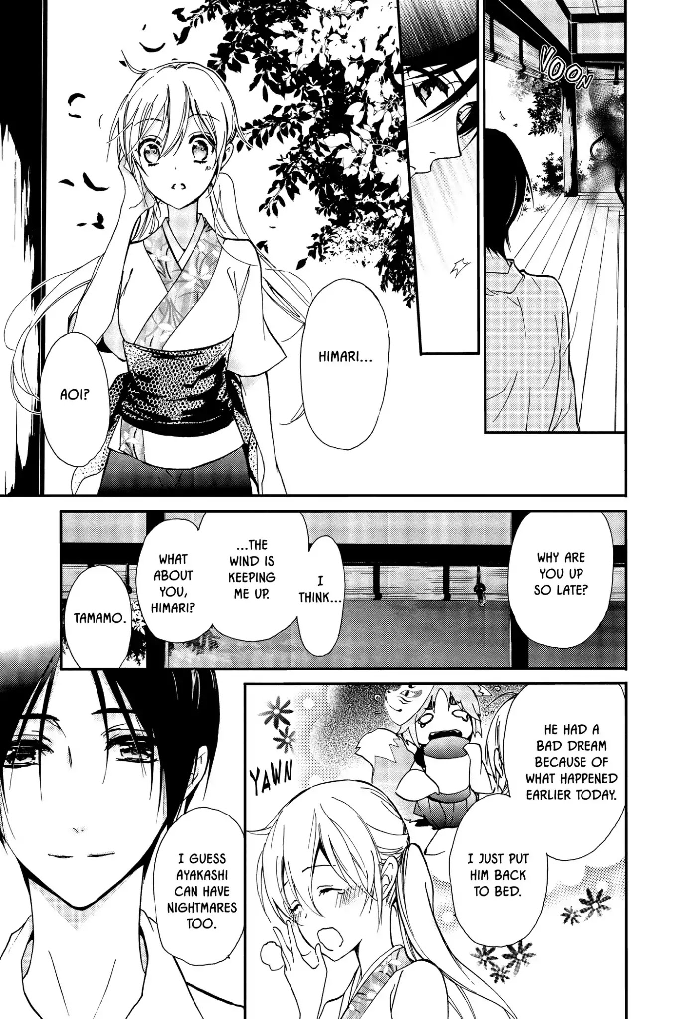 Momochi-san Chi no Ayakashi Ouji Chapter 25 page 13 - Chapter 25: The Bird in the Cage