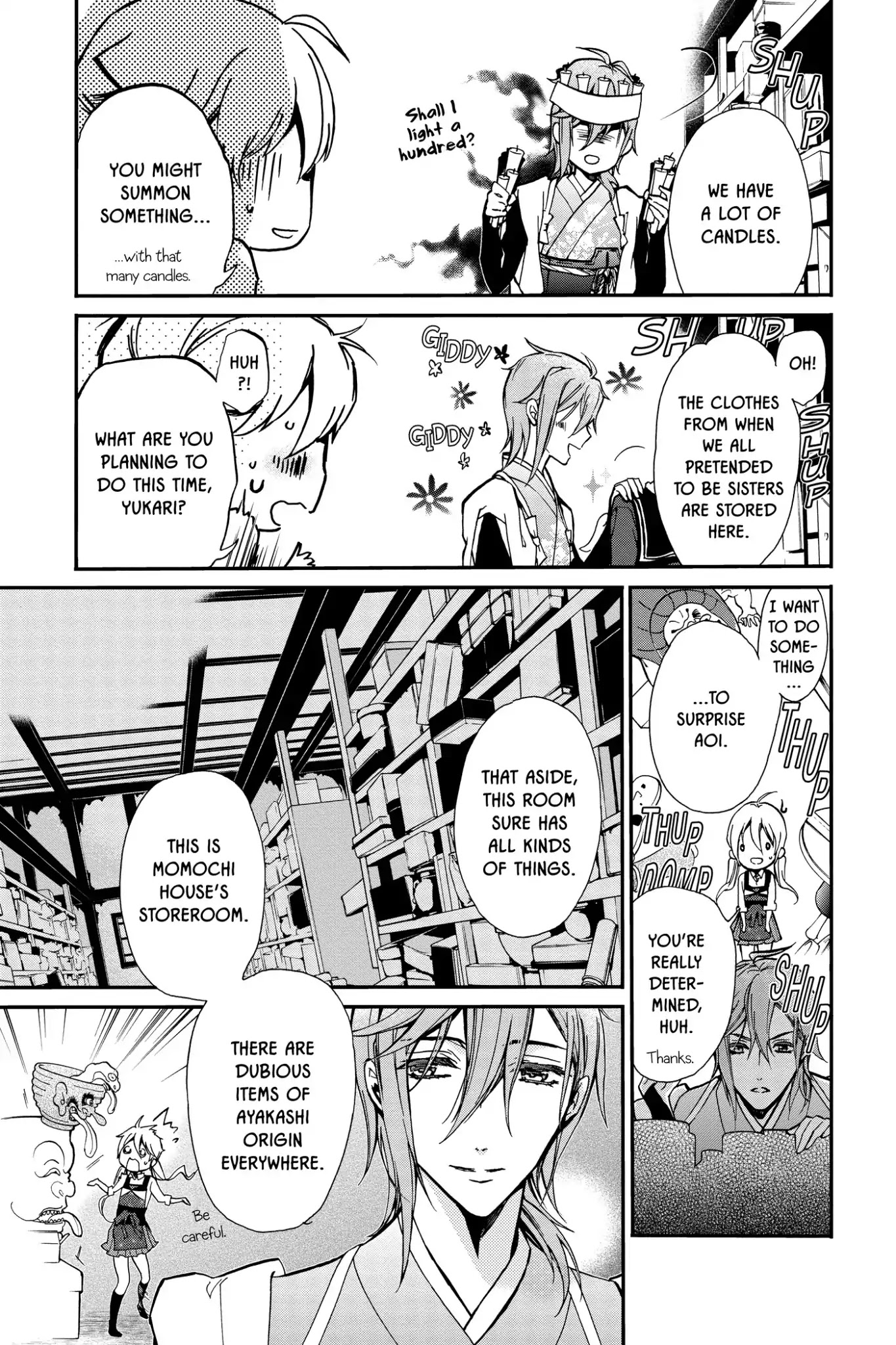 Momochi-san Chi no Ayakashi Ouji Chapter 34 page 14 - Chapter 34: Welcome Back to Momochi House!