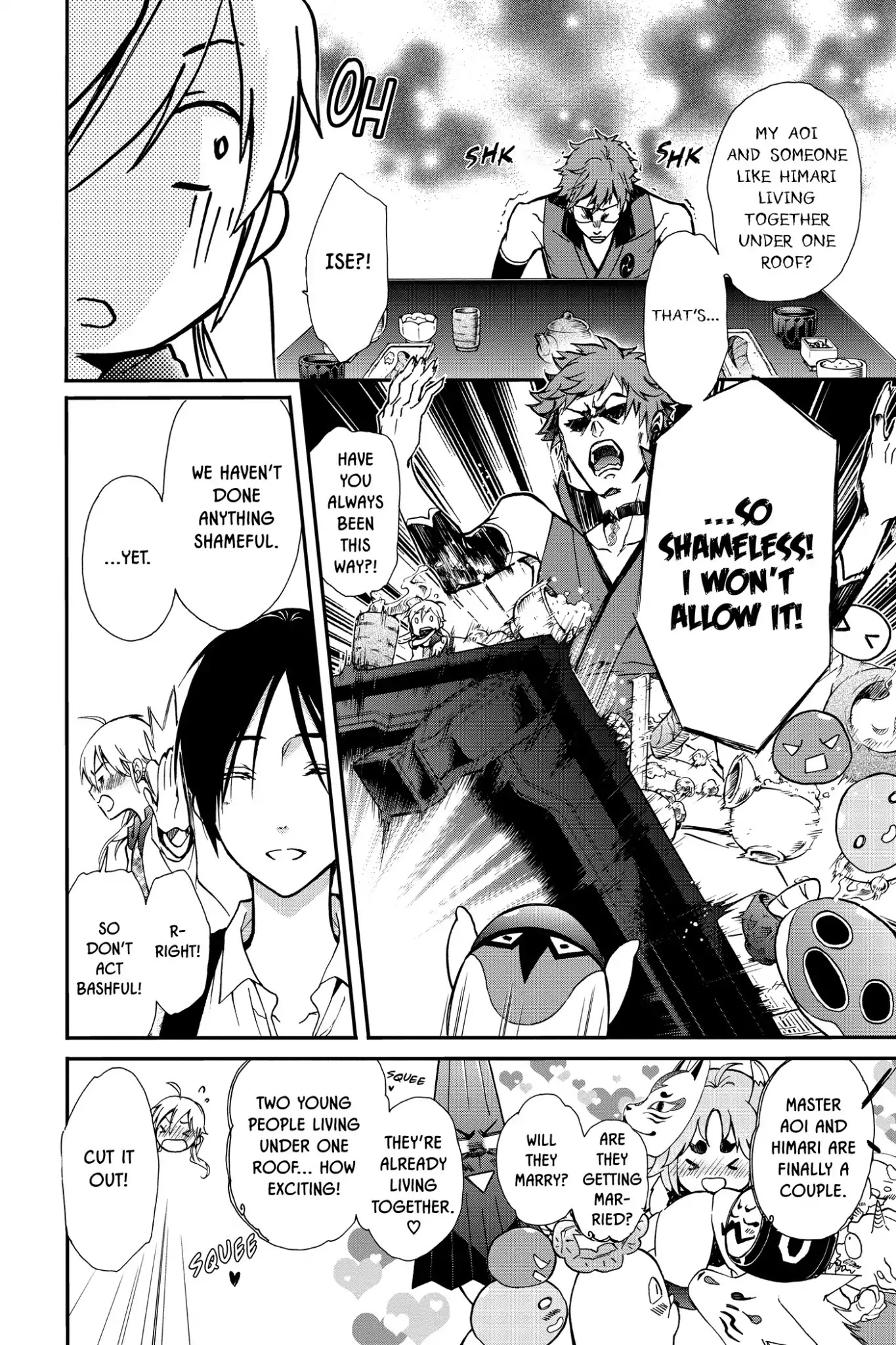 Momochi-san Chi no Ayakashi Ouji Chapter 36 page 11 - Chapter 36: Love Under a Single Roof